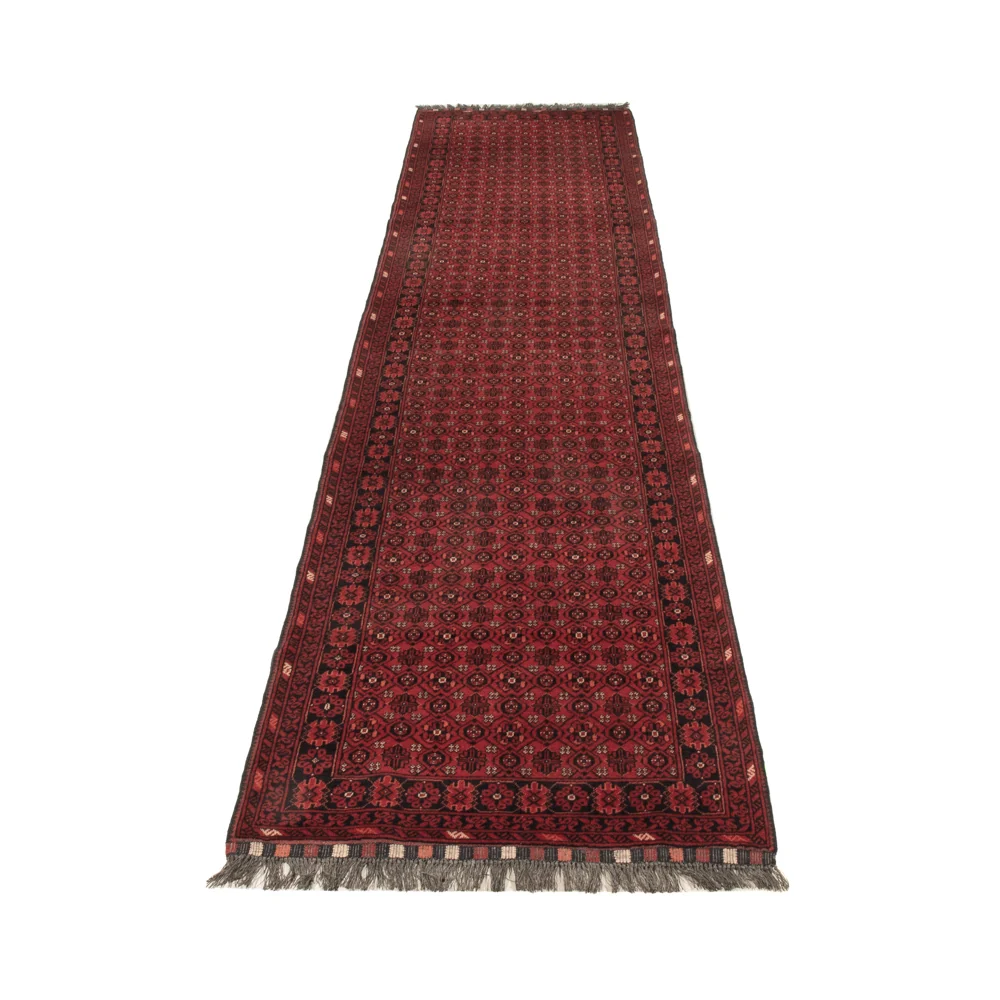 Läufer Afghan - Buchara - 332 x 76 cm - rot