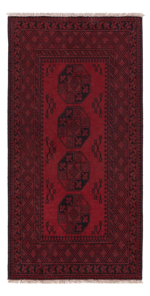 Läufer Afghan - Filpa - 194 x 100 cm - dunkelrot