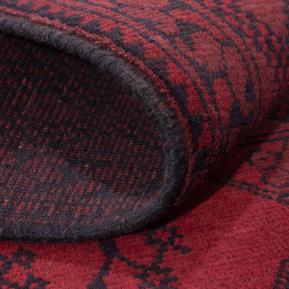 Läufer Afghan - Filpa - 194 x 100 cm - dunkelrot