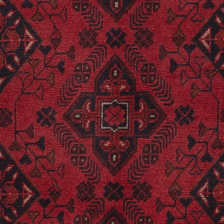 Läufer Afghan - Kunduz - 297 x 80 cm - dunkelrot