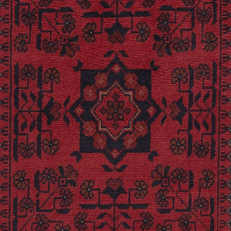 Läufer Afghan - Kunduz - 299 x 82 cm - dunkelrot