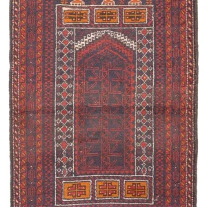Läufer Belutsch - 139 x 84 cm - mehrfarbig
