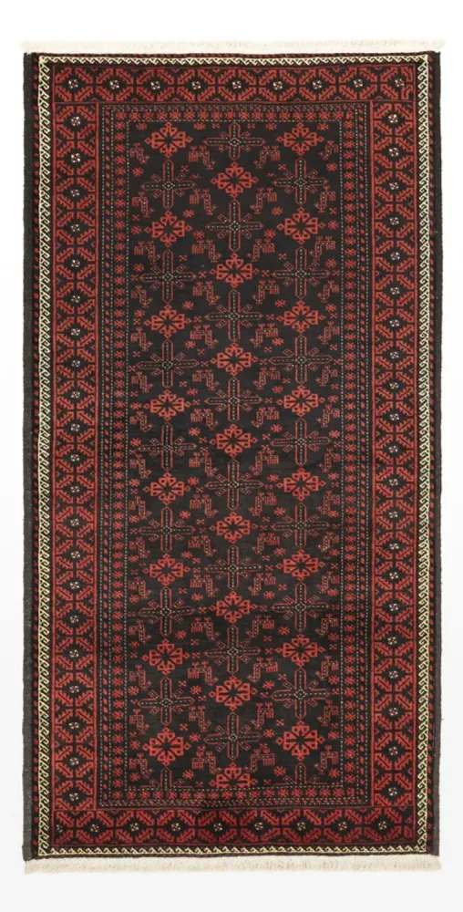 Läufer Belutsch - 204 x 102 cm - dunkelrot