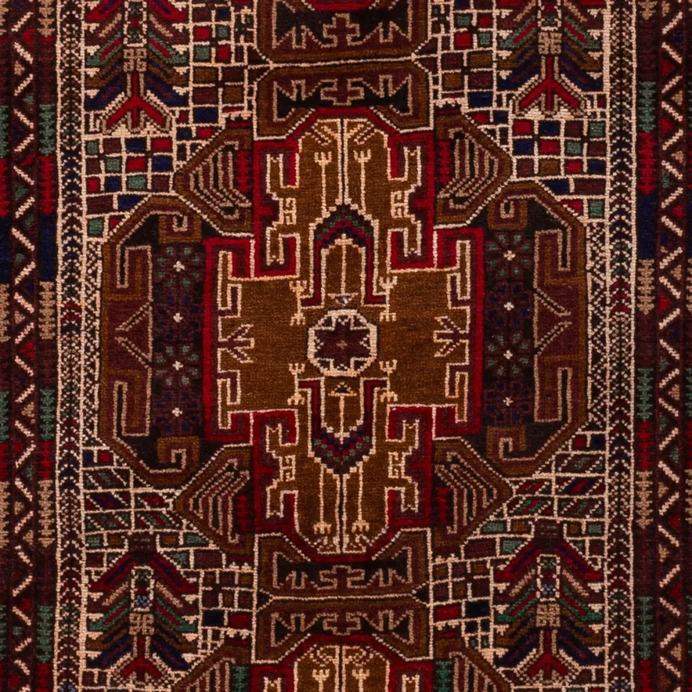 Läufer Belutsch - 204 x 110 cm - dunkelbeige