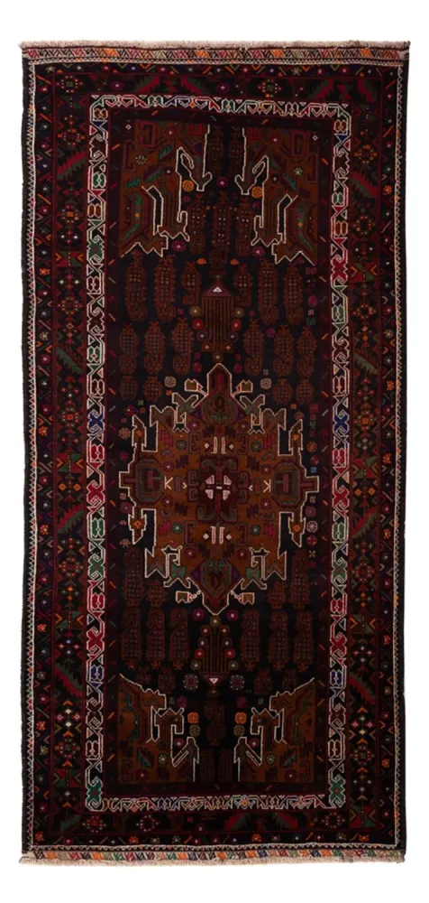 Läufer Belutsch - 222 x 103 cm - dunkelrot