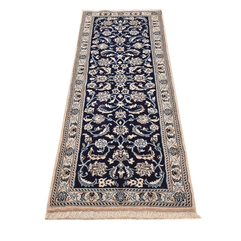 Läufer Perser - Nain - Royal - 197 x 61 cm - dunkelblau