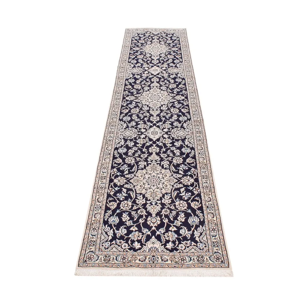 Läufer Perser - Nain - Royal - 315 x 69 cm - dunkelblau