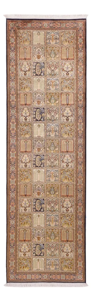 Läufer Seiden - Kaschmir Seide - 280 x 77 cm - dunkelbeige