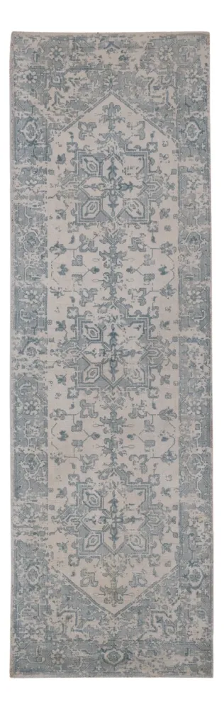 Läufer Viskose - 240 x 80 cm - türkis