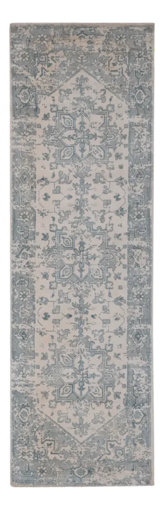 Läufer Viskose - 240 x 80 cm - türkis