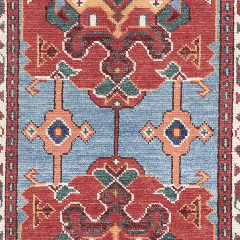 Läufer Ziegler - Kazak - 287 x 77 cm - blau