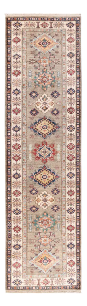 Läufer Ziegler - Kazak - 305 x 83 cm - hellgrau