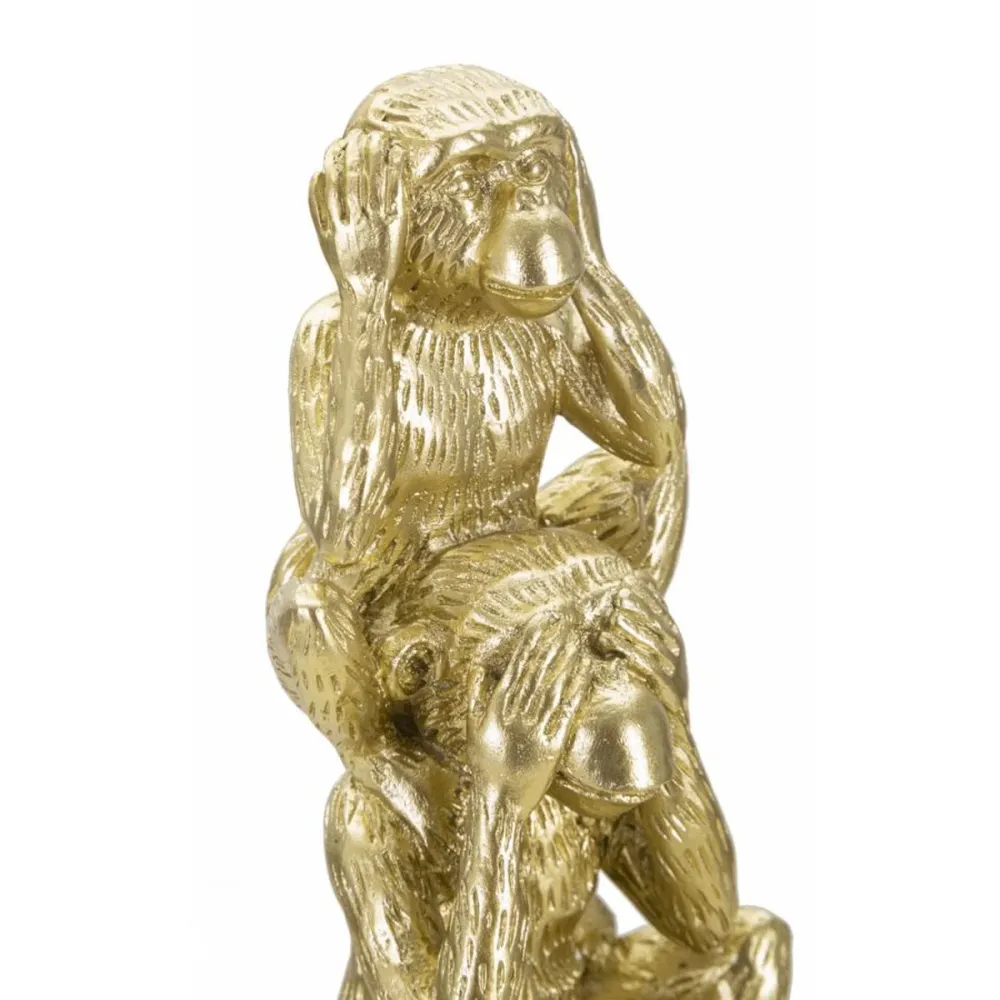 Drei-Affen-Figur – Verspielte, gestapelte Skulptur Mauro Ferretti