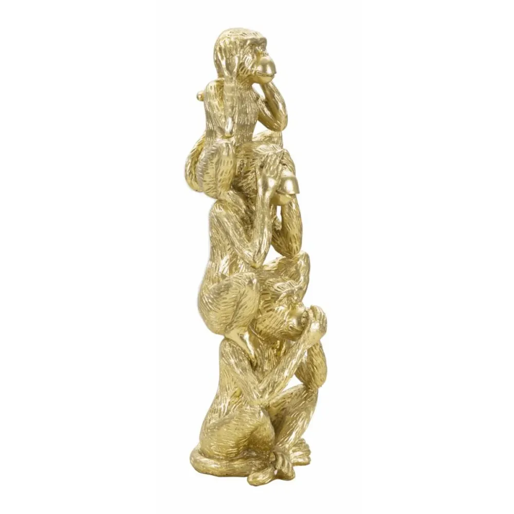 Drei-Affen-Figur – Verspielte, gestapelte Skulptur Mauro Ferretti