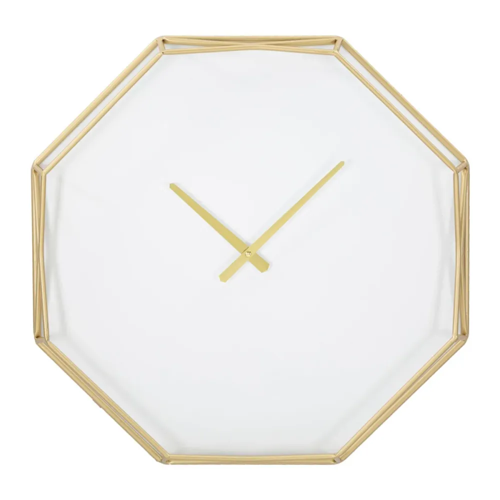 Elegante Wanduhr aus goldfarbenem Metall – Essentielles, minimalistisches Design Mauro Ferretti