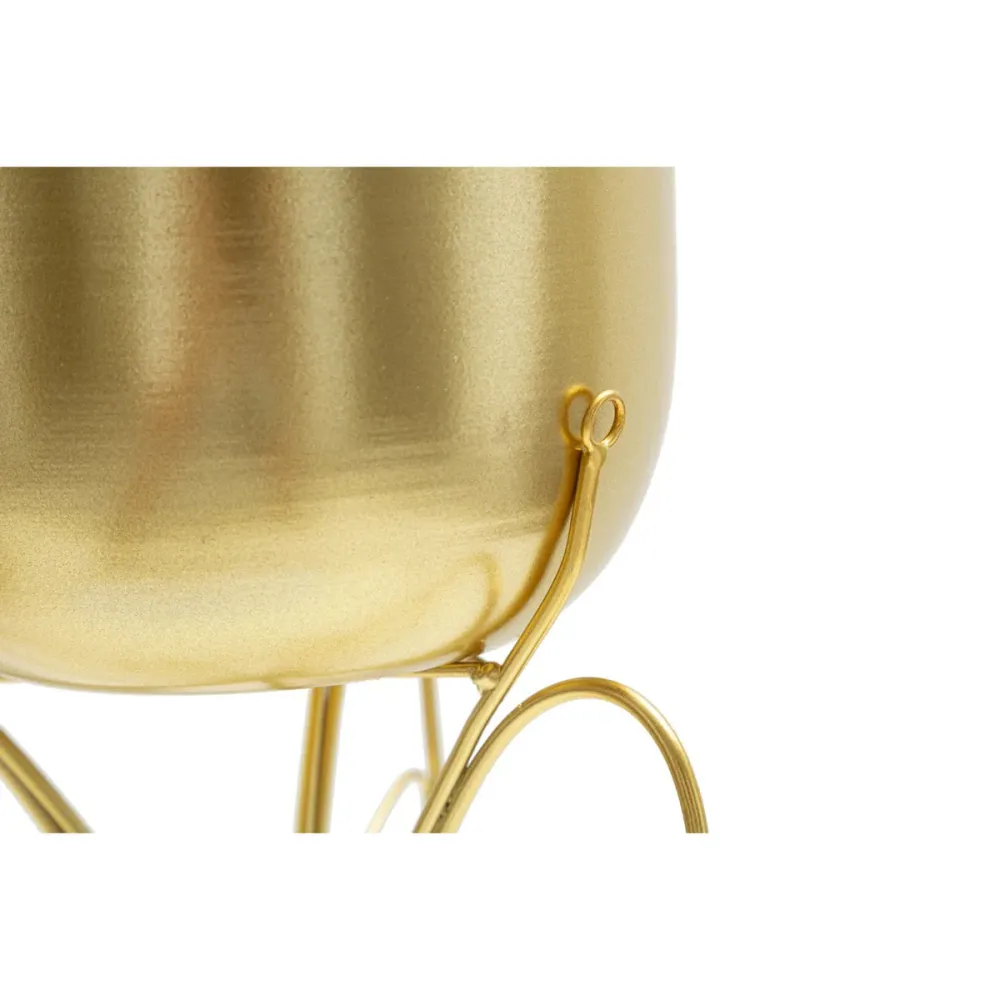 Eleganter Vasenhalter aus goldenem Metall mit Schmetterlingsfuß Mauro Ferretti