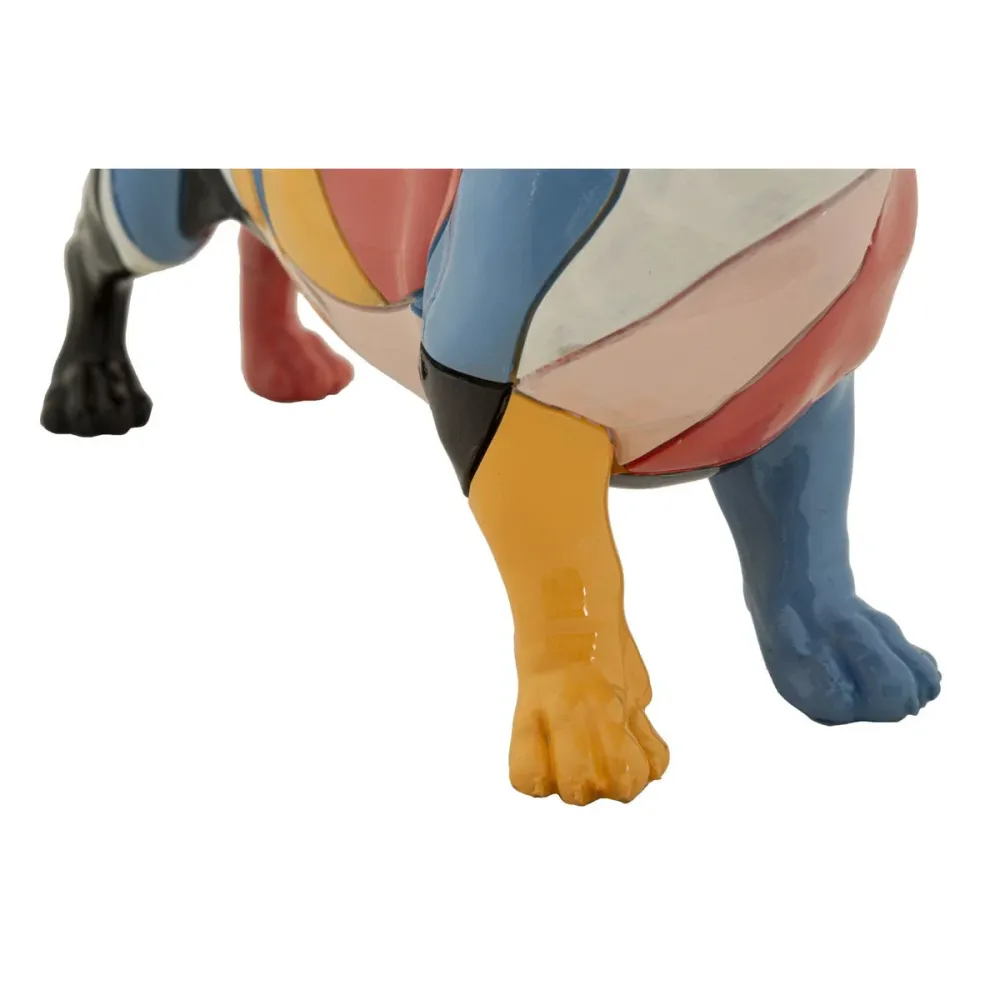 Farbenfrohe Dackelskulptur – Lebhafte, moderne Hundedekoration Mauro Ferretti
