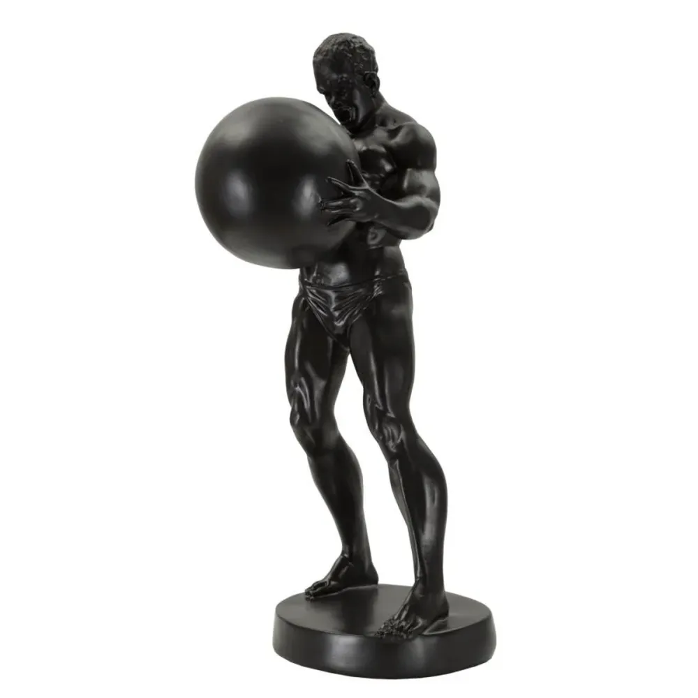Figur eines starken Athleten mit Ball – Motivierendes Deko-Element Mauro Ferretti