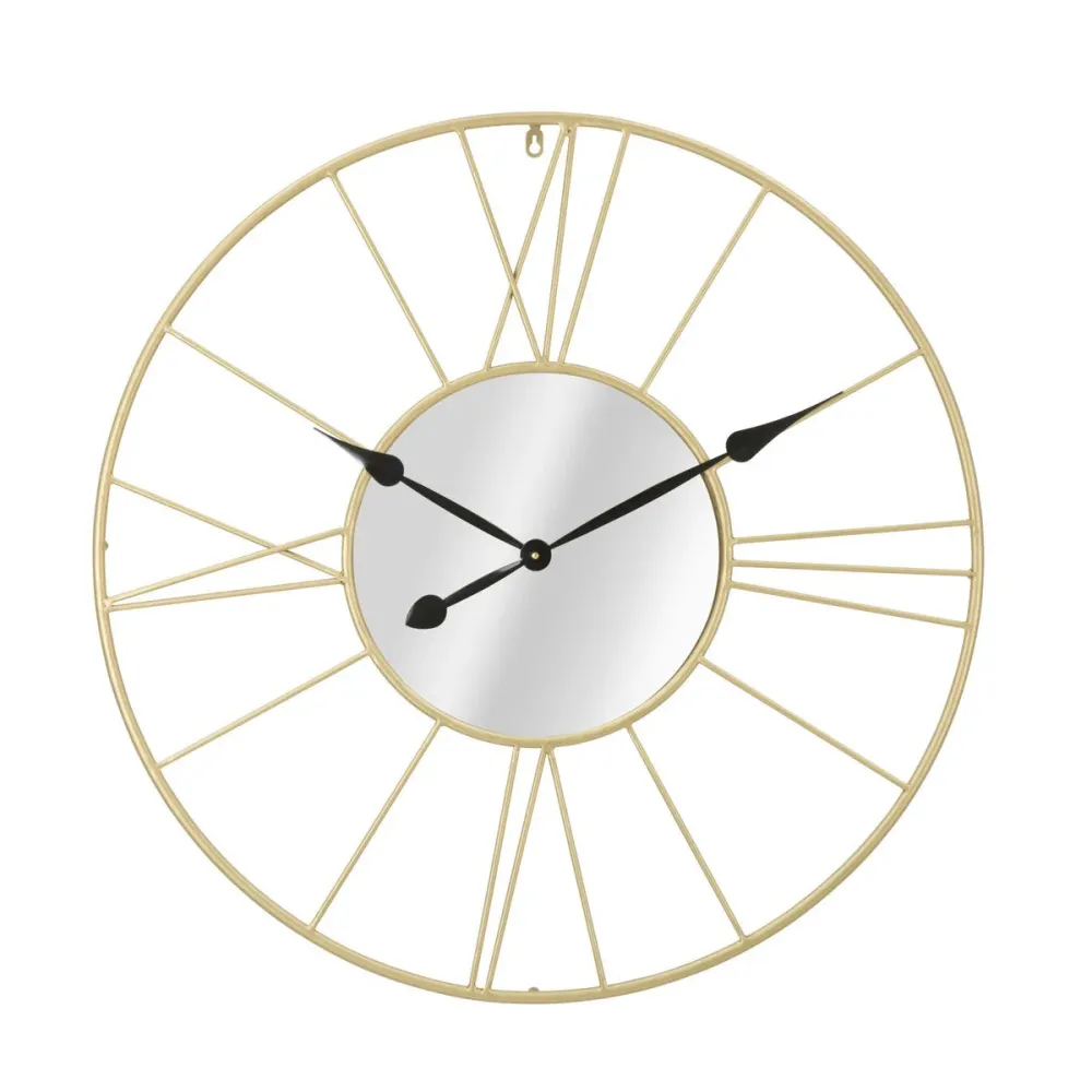 Geometrische Wanduhr aus Metall und Glas – Modernes, opulentes Design Mauro Ferretti