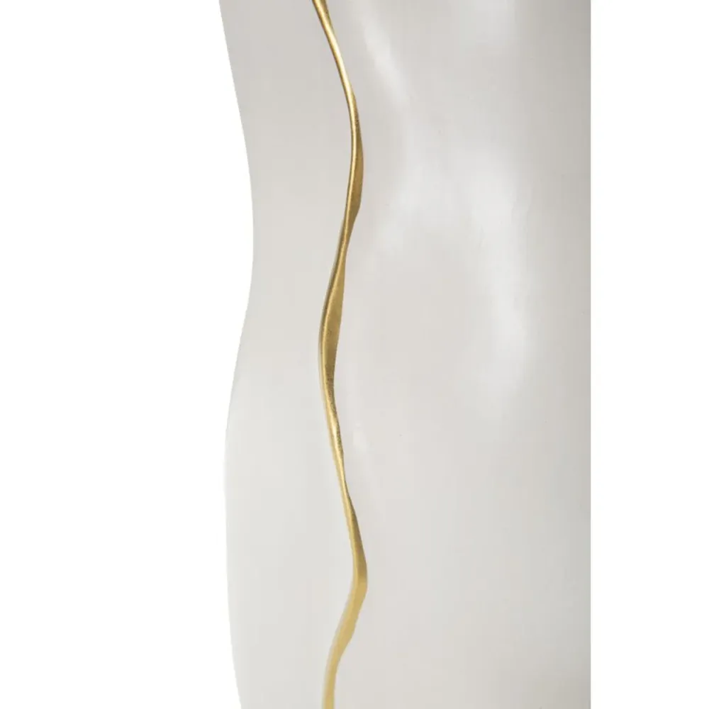 Geschwungene Vase mit Goldakzenten – Elegantes, geschwungenes Design Mauro Ferretti