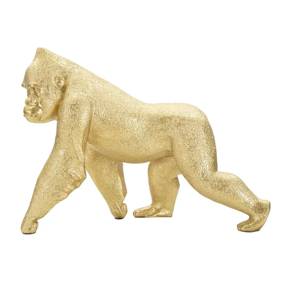 Goldene Gorillafigur – Ausdrucksstarker künstlerischer Akzent Mauro Ferretti