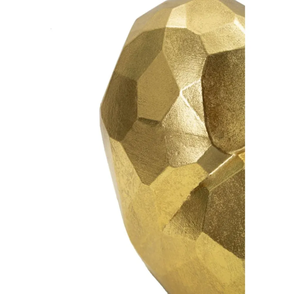 Goldene herzförmige Vase – Kubistischer quadratischer Dekorationsstil Mauro Ferretti