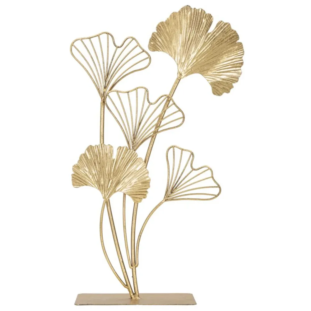 Goldene Metallblatt-Heimdekoration Mauro Ferretti