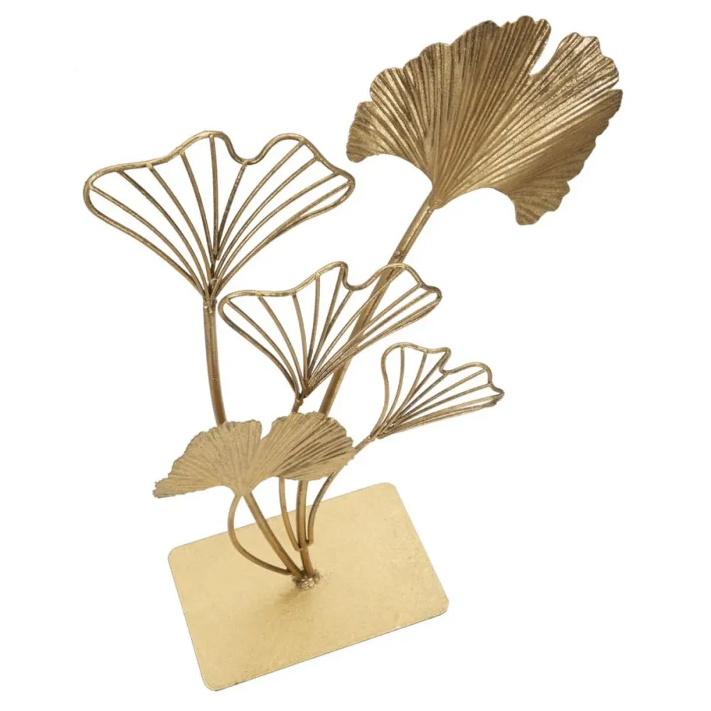 Goldene Metallblatt-Heimdekoration Mauro Ferretti