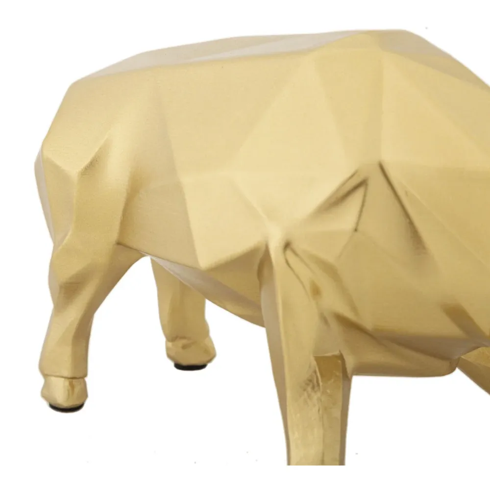 Goldene Stierstatue – Modernes Machtdekor Mauro Ferretti
