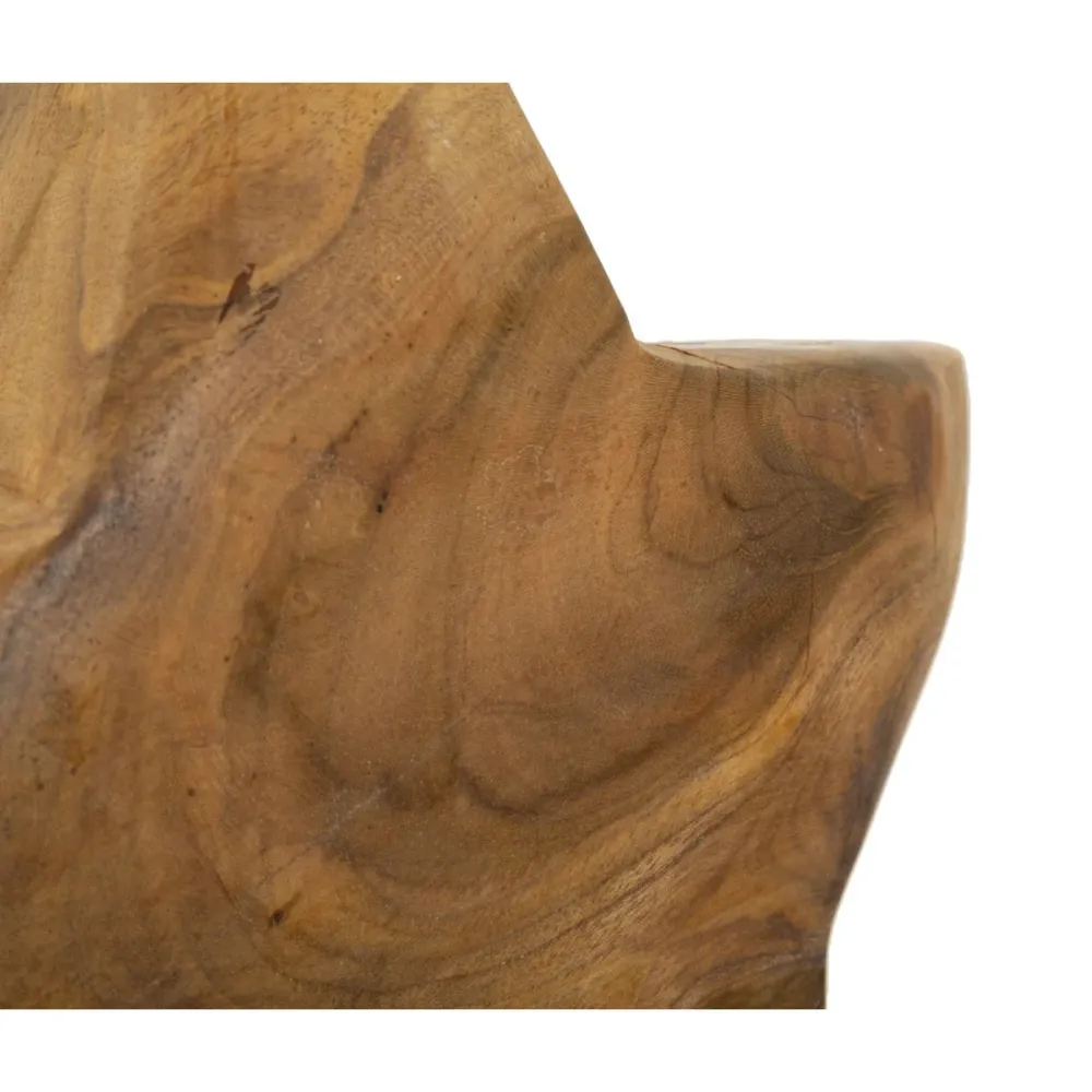 Handgefertigte Teakholz-Sternskulptur – Rustikale und nachhaltige Kunst Mauro Ferretti