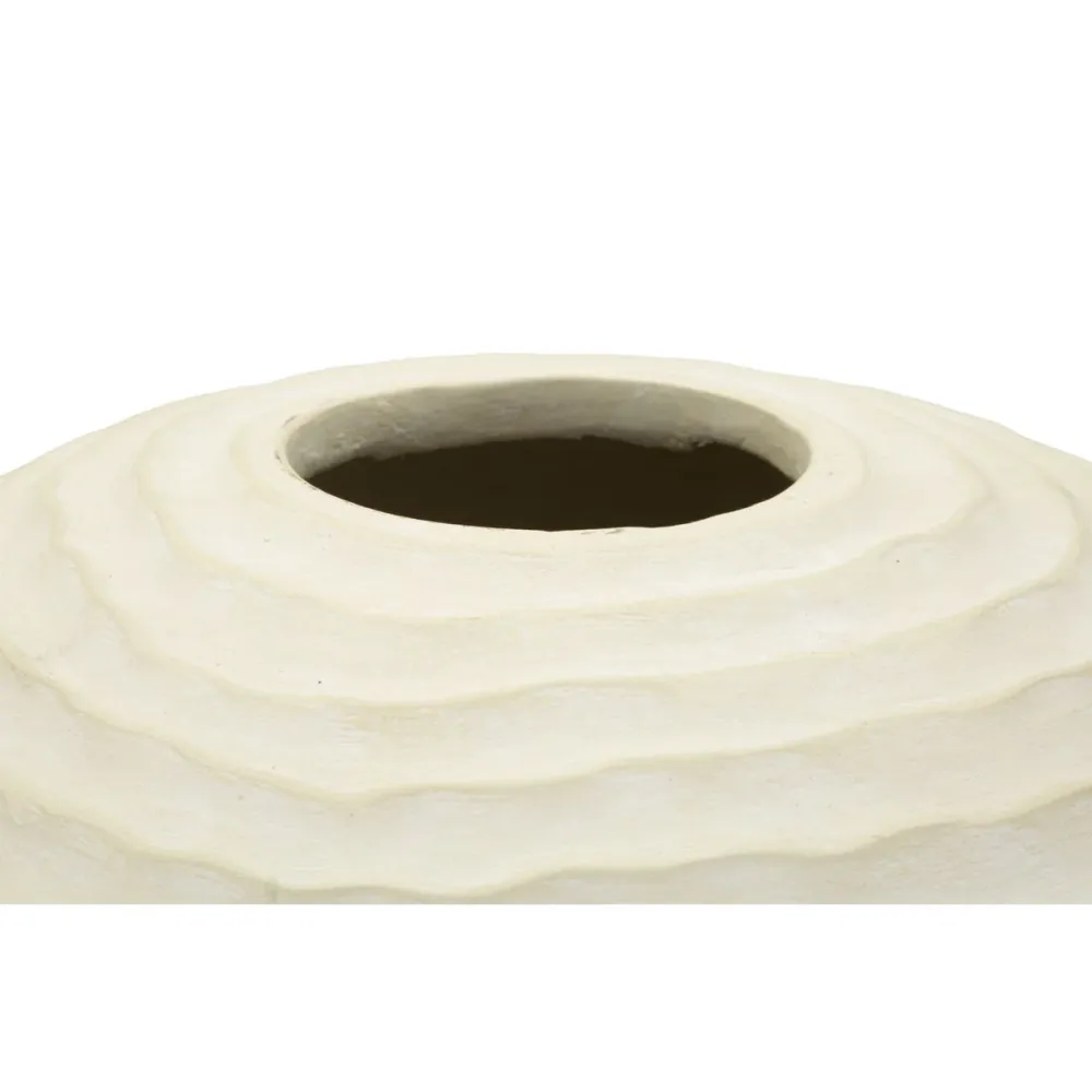 Hohe, gerippte, matte Vase – Winterliche Naturdeko Mauro Ferretti