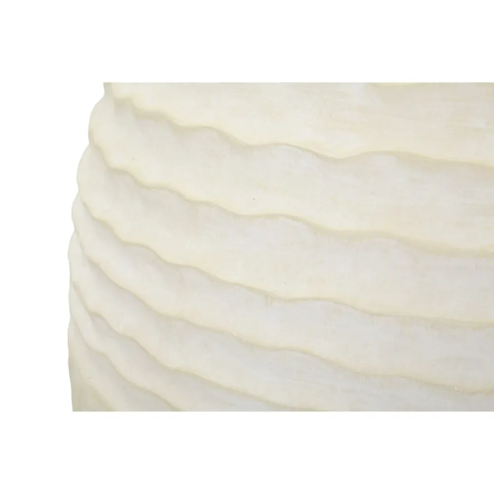 Hohe, gerippte, matte Vase – Winterliche Naturdeko Mauro Ferretti