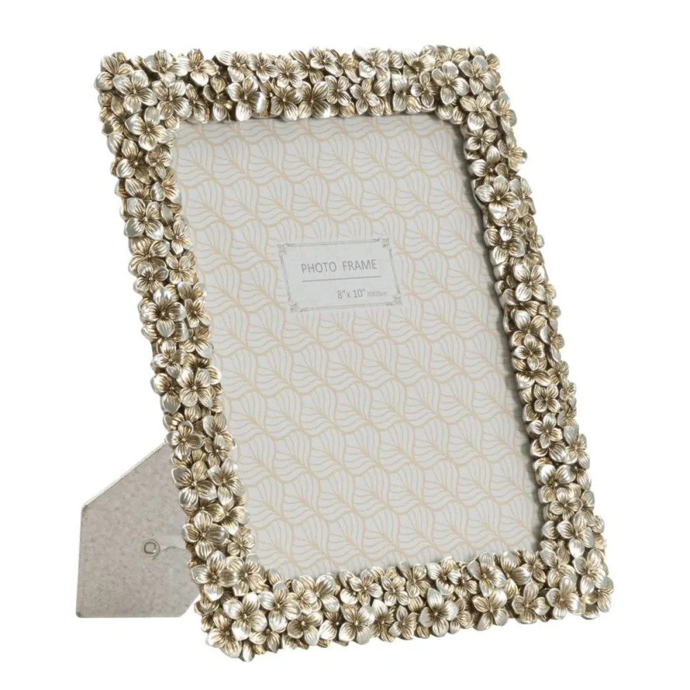 Kleiner Blumen-Kunstharzrahmen 20×25 cm – Zarter, dekorativer Stil Mauro Ferretti
