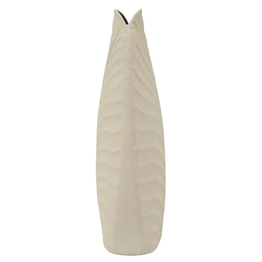 Kompakte Vase Sandoptik mit Blattstruktur – Organisch-moderner Look Mauro Ferretti