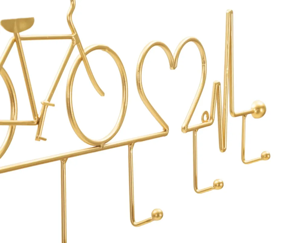 Mauro Ferretti Bicycle wall hanger black gold metal