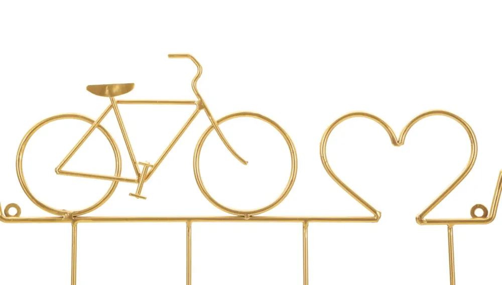 Mauro Ferretti Bicycle wall hanger black gold metal