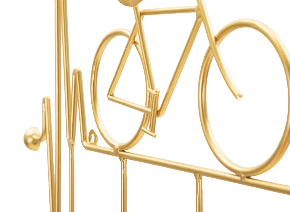 Mauro Ferretti Bicycle wall hanger black gold metal