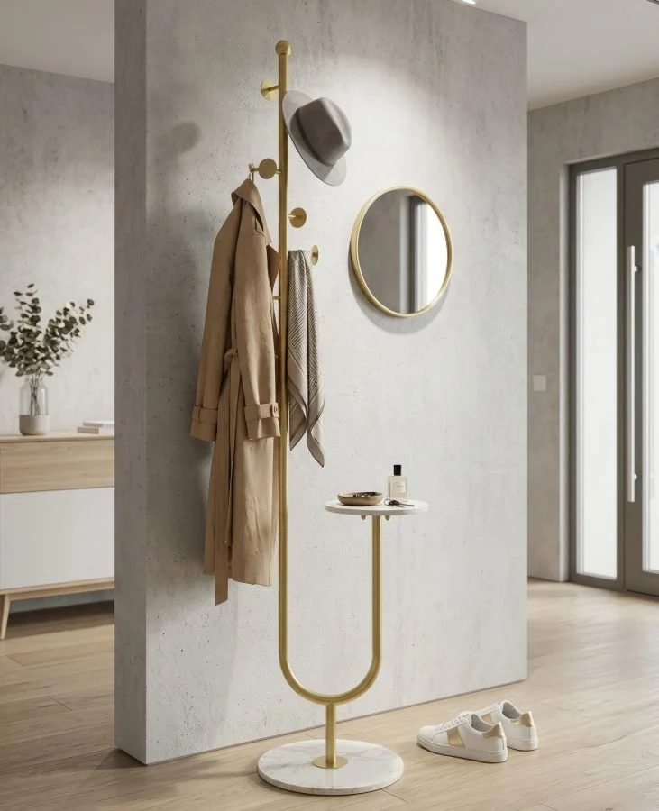 Mauro Ferretti shelf floor cloth hanger metal