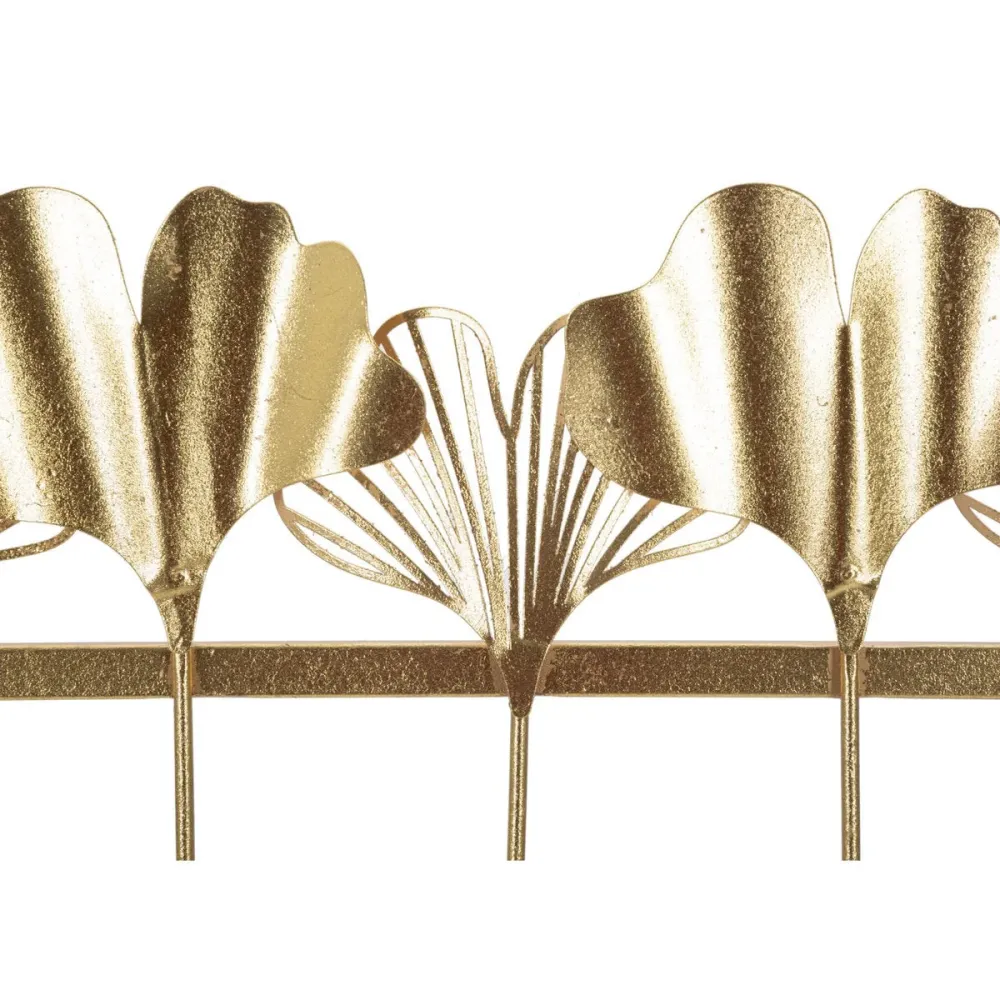 Metall-Wandhänger mit 5 Haken – Elegantes Blattdekor Mauro Ferretti