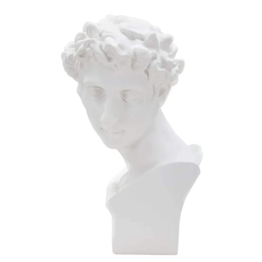 Männliche Kopfstatue im Stil der Renaissance Mauro Ferretti