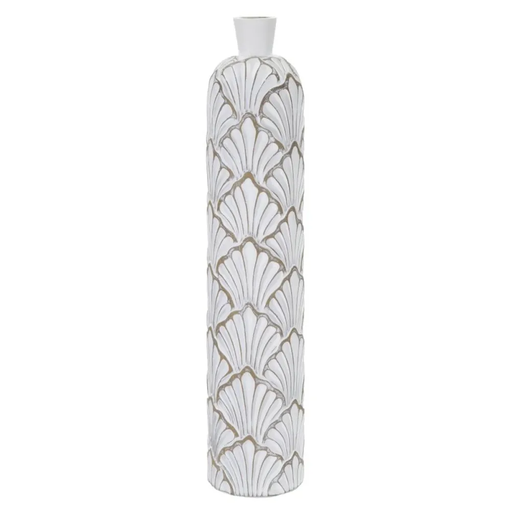 Muschelförmige, geschnitzte Vase – Elegantes organisches Design Mauro Ferretti
