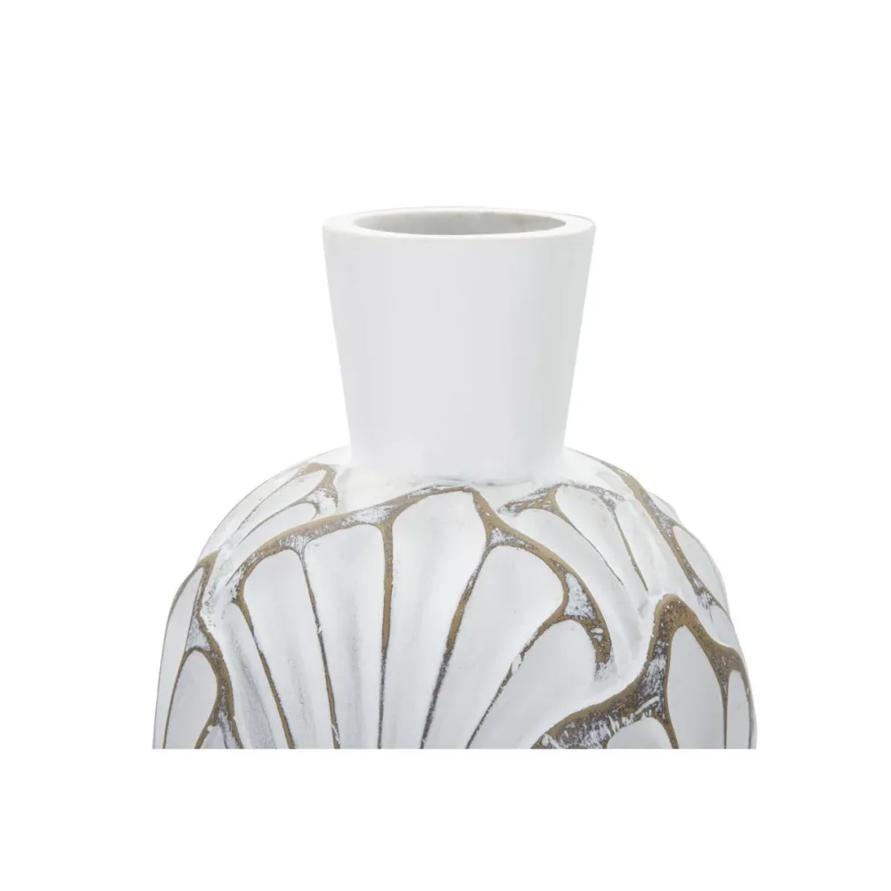 Muschelförmige, geschnitzte Vase – Elegantes organisches Design Mauro Ferretti