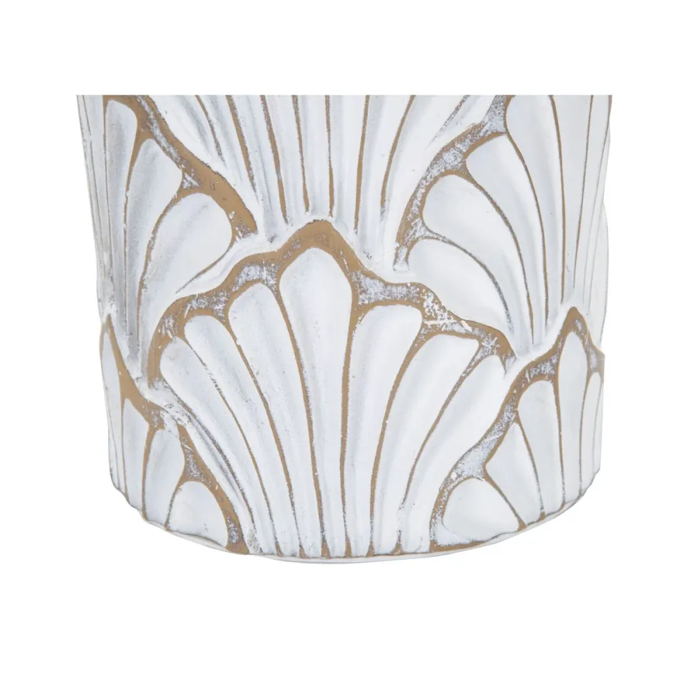 Muschelförmige, geschnitzte Vase – Elegantes organisches Design Mauro Ferretti
