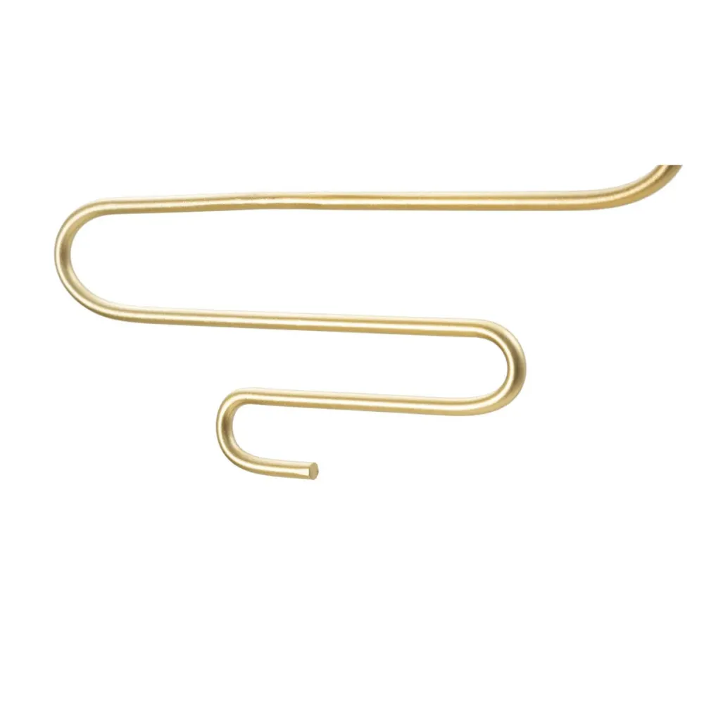 Paar goldene Wandkerzenhalter mit weichen, geschwungenen Linien Mauro Ferretti