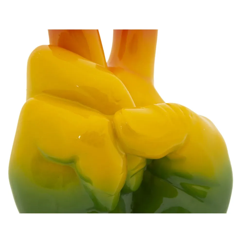 Regenbogenfarbene Siegeshand-Skulptur – Ikonisches Symbol der Freiheit Mauro Ferretti