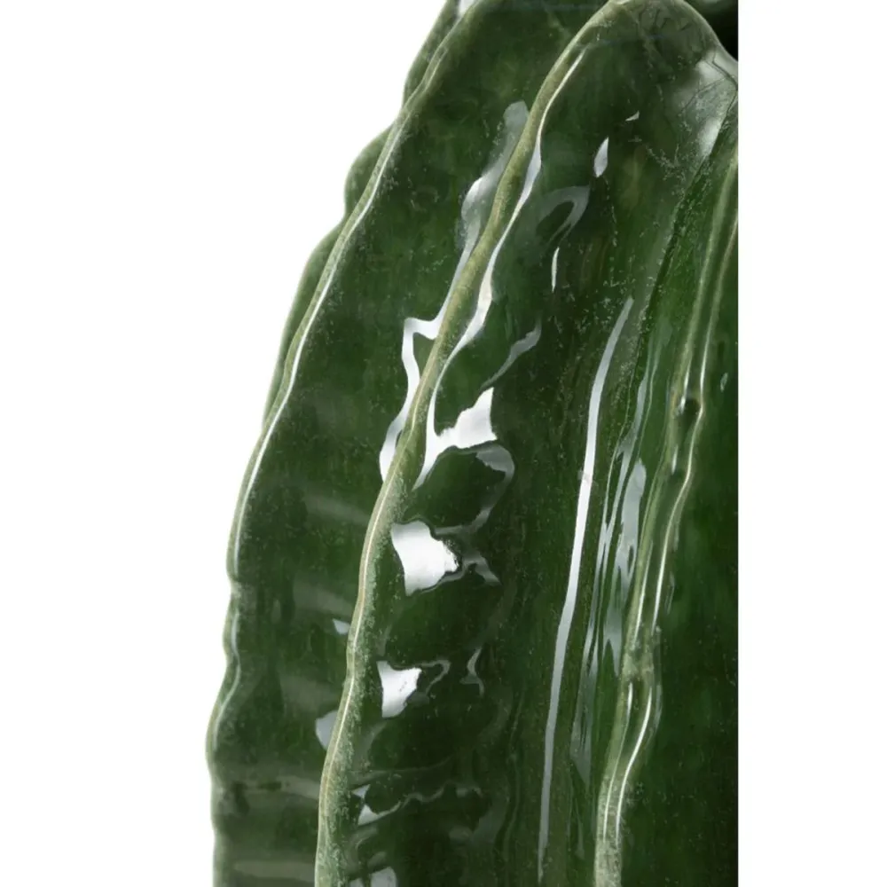 Runde, von einem Kaktus inspirierte Vase mit glänzender, geprägter Oberfläche Mauro Ferretti