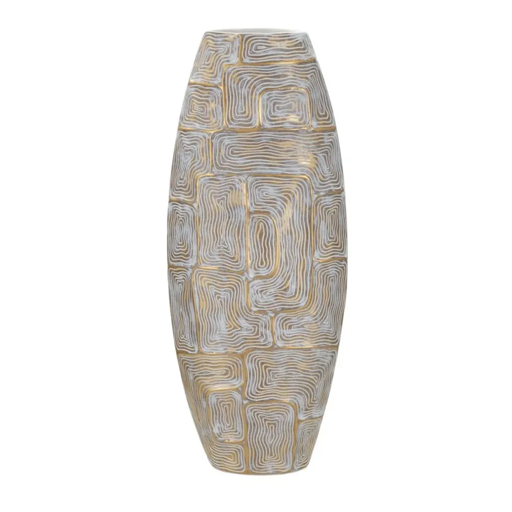 Vase aus Kunstharz mit weichem, geometrischem Design – Modernes Dekorationselement Mauro Ferretti