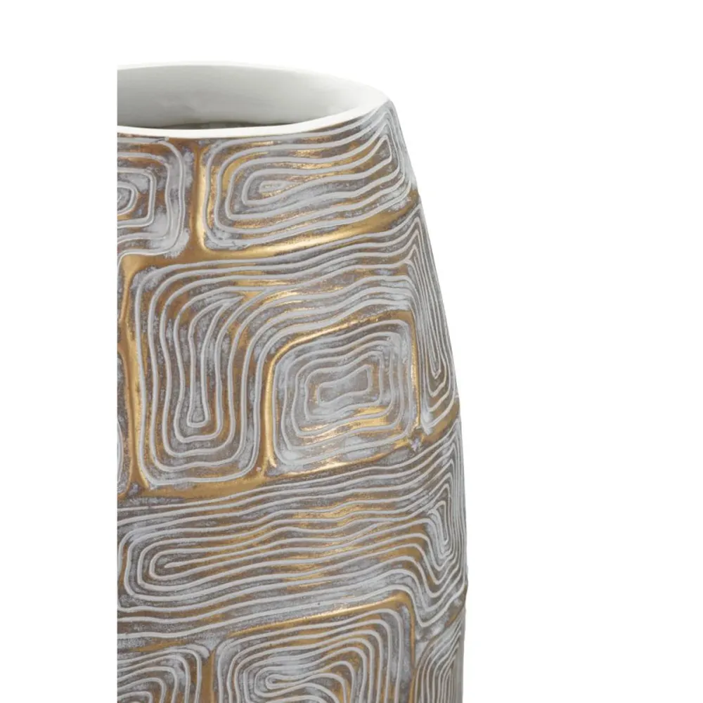 Vase aus Kunstharz mit weichem, geometrischem Design – Modernes Dekorationselement Mauro Ferretti