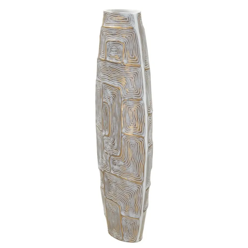 Vase aus Kunstharz mit weichem, geometrischem Design – Modernes Dekorationselement Mauro Ferretti