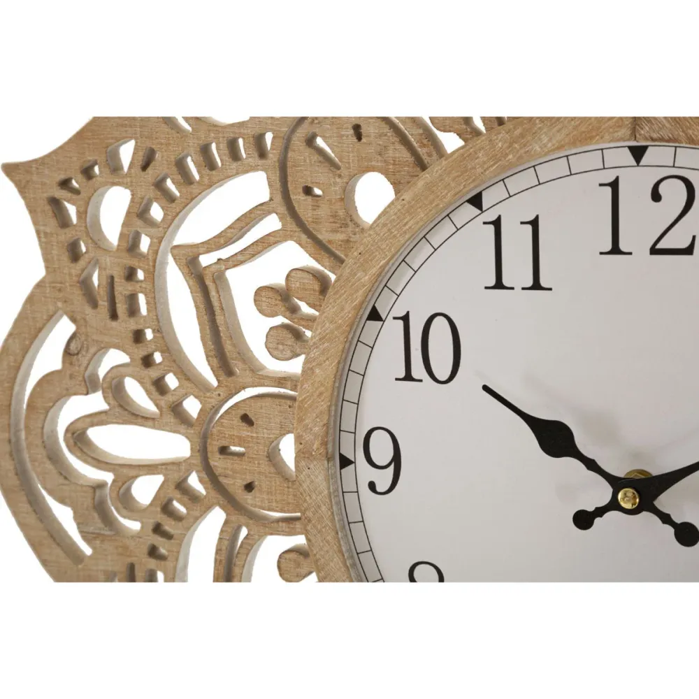 Wanduhr mit Spitzenmuster und Schnitzereien – Eleganter Vintage-Touch Mauro Ferretti